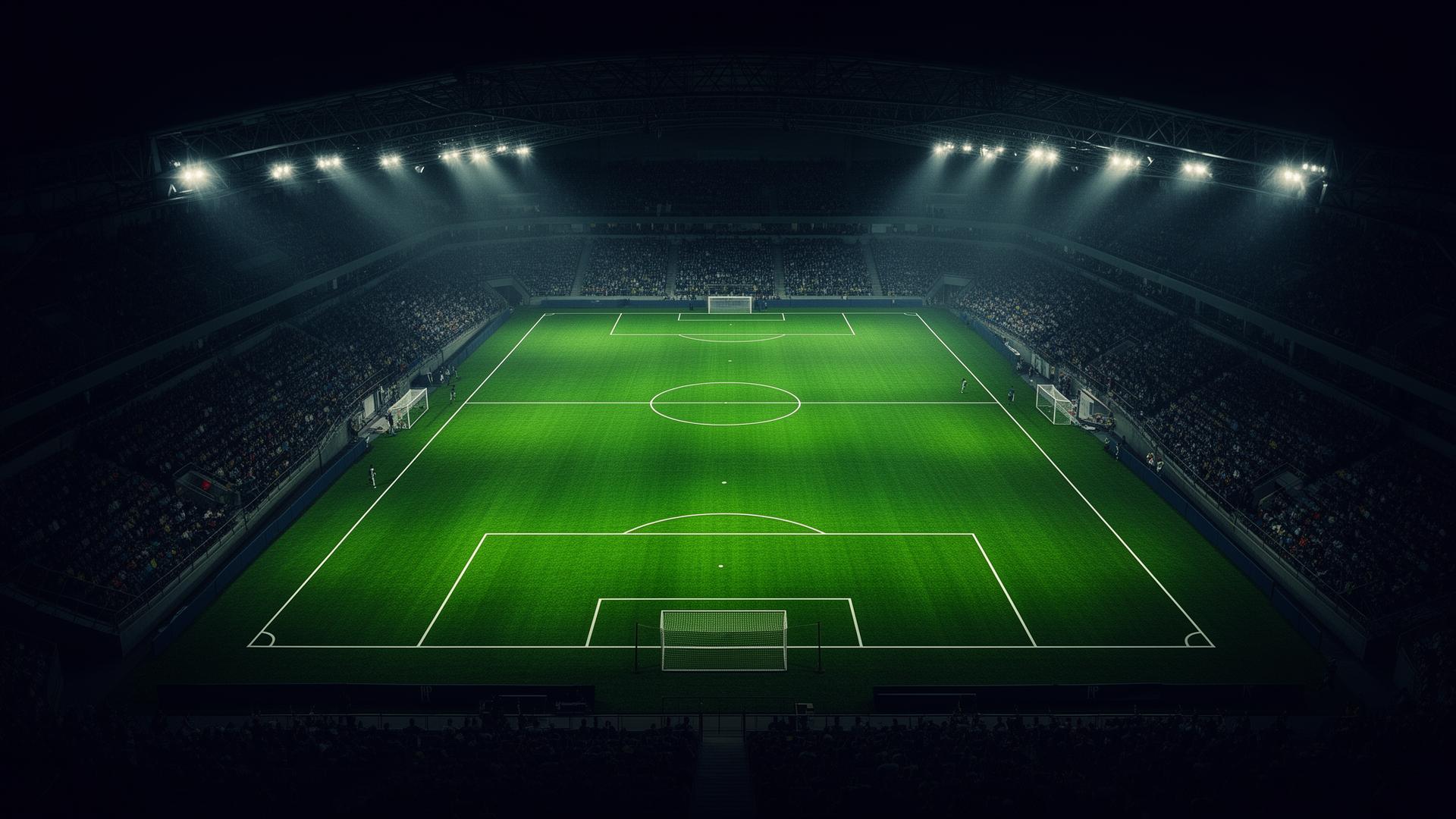 Futsal court under lights